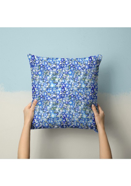 Çiçek Desenli Dijital Baskılı Şifon Saten Kumaş / En 1,50 cm - Elbise , Perde ve Kırlent