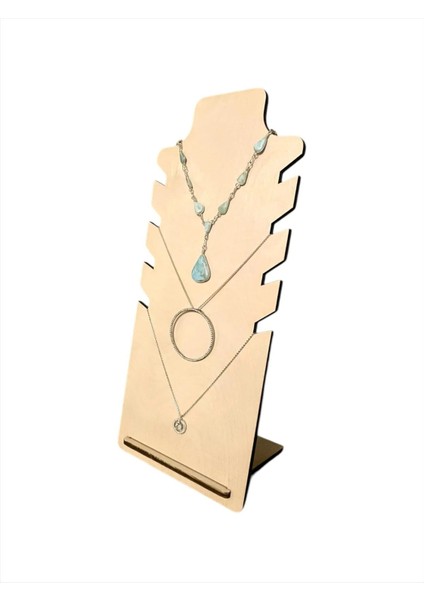 Bej Renkli Kolye ve Bileklik Standı, Şık ve Kullanışlı Dekorasyon Ürünü