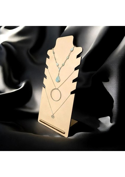 Bej Renkli Kolye ve Bileklik Standı, Şık ve Kullanışlı Dekorasyon Ürünü