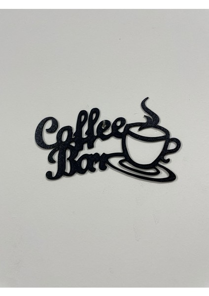 Cafe Bar Yazılı Duvar Dekoru – 3D Baskı Kahve & Içecek Köşesi Süsü