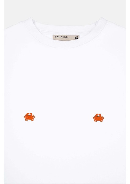Yengeçler Supreme Crop T-Shirt - Beyaz modelleri