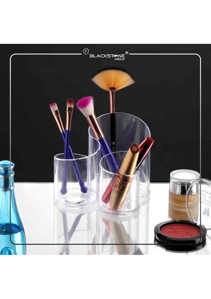 Üç Gözlü Çok Amaçlı Fırça ve Makyaj Aksesuarı Düzenleyici Beyaz