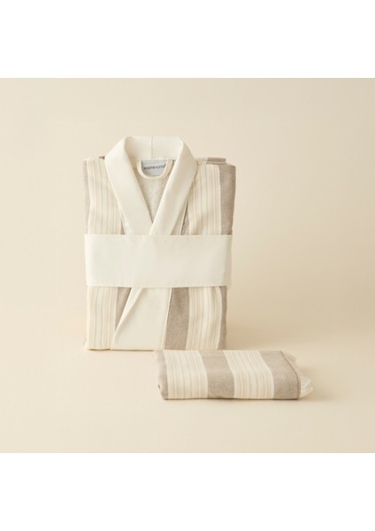 Helen Kimono Set Offwhite-Bej L-Xl indirimleri