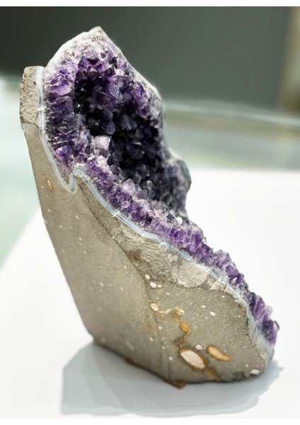 Mor Doğal Ametist Taşı, Ham Kaya Parçası, Dekoratif ve Enerjik Tamamlayıcı Ürün modelleri