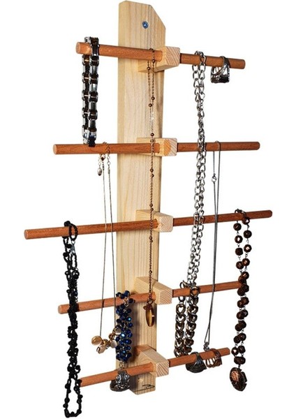 Beyaz Doğal Ahşap Duvar Takı Askısı, Şık ve Fonksiyonel Düzenleyici