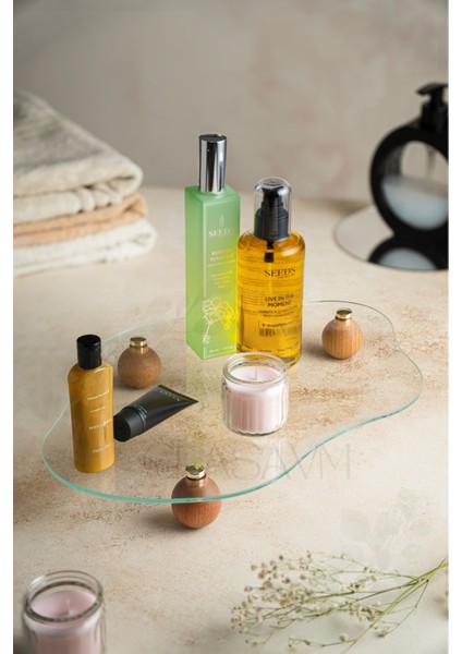 Beyaz Ahşap Top Ayaklı Çok Amaçlı Düzenleyici 100% Doğal ve Şık Tasarım