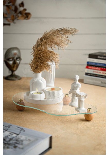 Beyaz Ahşap Top Ayaklı Çok Amaçlı Düzenleyici 100% Doğal ve Şık Tasarım fiyatları