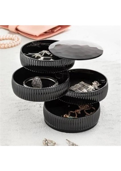 Döner 4 Katlı Takı Organizeri, Şık ve Kullanışlı Saklama Çözümü