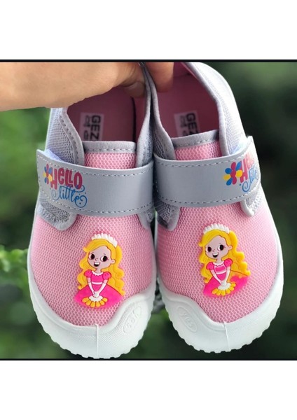 Cırtlı Kız Çocuk Panduf Cici Kız Baskılı Kaydırmaz Taban Kreş Ev Okul Ayakkabısı