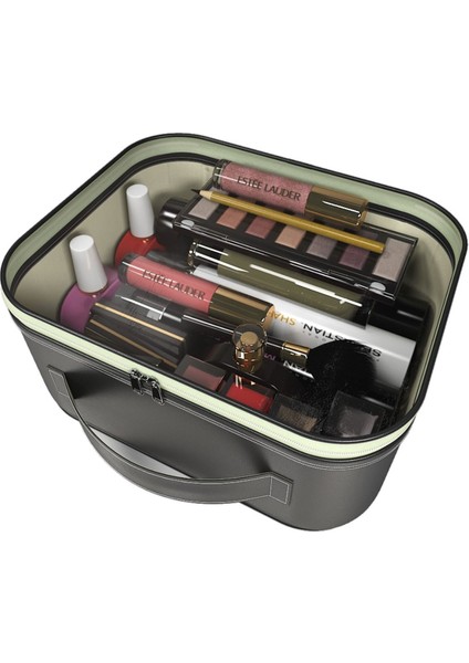 Şeffaf Vegan Deri Makyaj ve Malzeme Taşıma Çantası, Şık ve Kullanışlı Seçenek modelleri