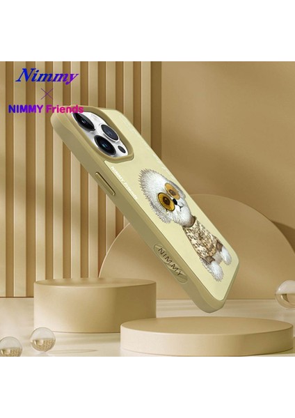 iPhone 15 Pro Max Uyumlu 3D Gözlük Zincir Rich Kedi Nakış İşlemeli Kabartmalı Cool Glasses Kılıf