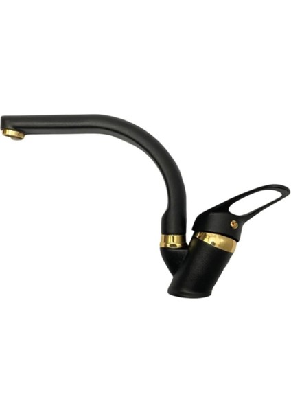 Siyah Gold Detay Banyo Lavabo Bataryası Musluğu Çift Su Girişli Garantili fiyatları
