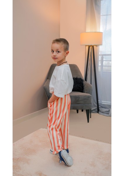 Çocuk Çizgili Yumuşak Alt-Striped Pantolon fiyatları