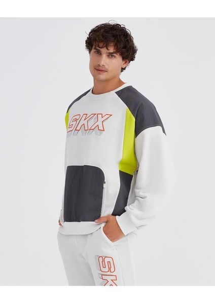 M Lw Fleece Crew Neck Sweatshirt Erkek Gri Sweatshirt S232277-032 fırsatları