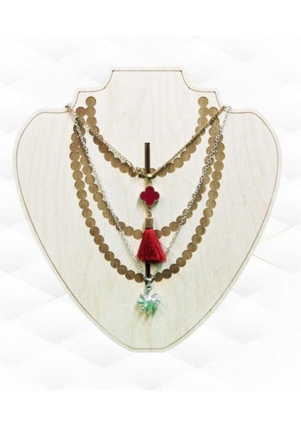 Bej Renkli Kolye ve Bileklik Standı Şık ve Kullanışlı Düzenleyici Aksesuar. indirimleri