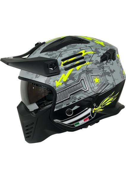 Sw X2 Tokyo Trooper Çene Çıkarılır Moduler Kask