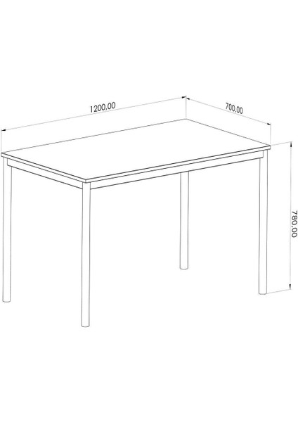 Elegance Yemek Masası Beyaz 120X70 fırsatları