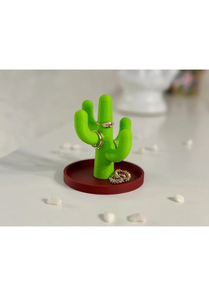 Kaktüs Tasarımlı Takı Düzenleyici, 3'lü Set, Şık ve Kullanışlı Aksesuar Organizatörü indirimleri