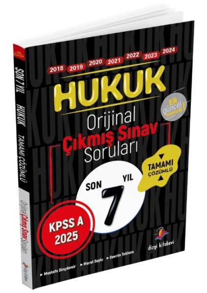2025 Kpss A Hukuk Son 7 Yıl Tamamı Çözümlü Orijinal Çıkmış Sorular