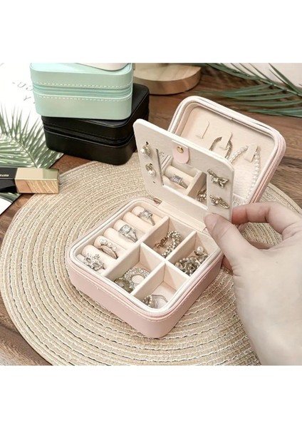 Şık ve Taşınabilir Aynalı Takı Düzenleyici Kutu, Pembe Renk Seçeneği ile Kullanışlı fiyatları