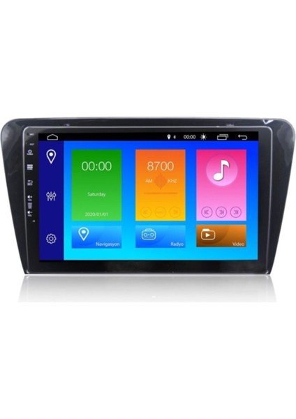 Skoda Octavia Android 10 Carplay Özellikli Navigasyon Multimedya Ekran 2gb RAM+16GB HDD NAV-9952