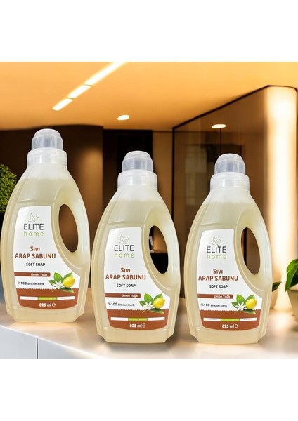 Sıvı Arap Sabunu 825 ml ( Limon Yağlı )3 Lü Set