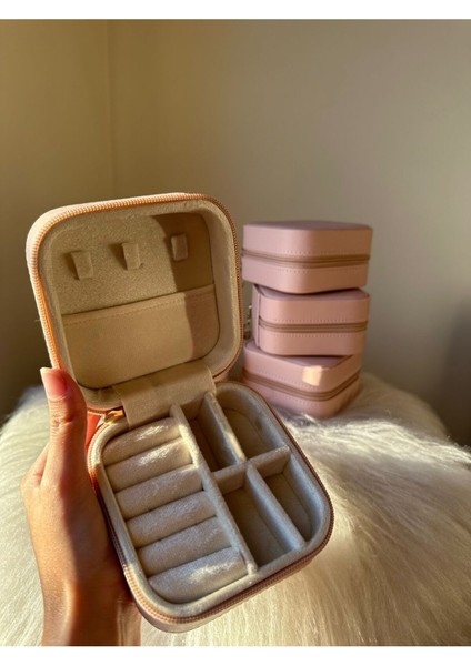 Pudra Pembesi Takı Saklama Kutusu, Şık ve Kullanışlı Tasarım fiyatları