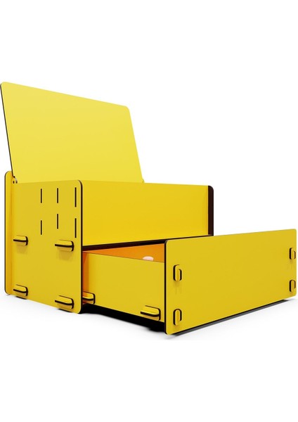 10 Gözlü Ahşap Takı ve Makyaj Düzenleyici, Çekmeceli Masası Organizeri