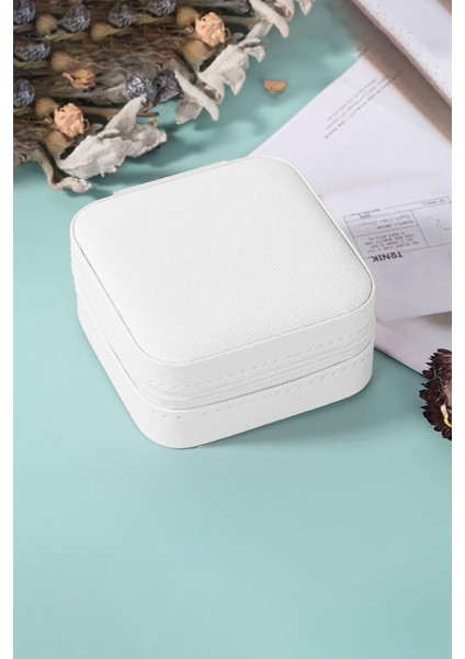 Şık Beyaz Deri Seyahat Takı Kutusu, Hafif ve Pratik Organizatör fiyatları