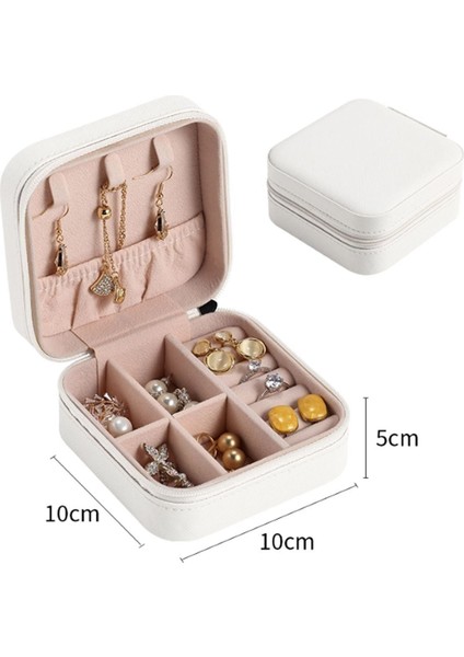 Şık Beyaz Deri Seyahat Takı Kutusu, Hafif ve Pratik Organizatör fırsatları