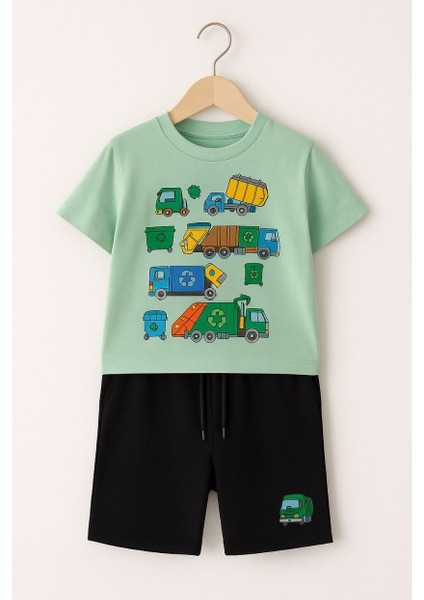 Erkek Araba Desenli Şortlu Takım fiyatları