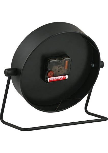 Şık Metal Masa Saati, Siyah, 21X22CM, Modern ve Zarif Tasarım