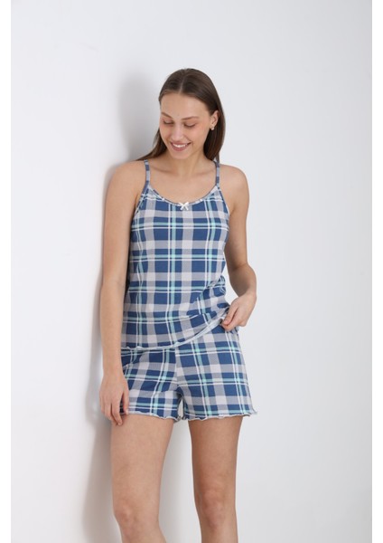 Kadın Ip Askılı Şortlu Yazlık Pijama Takımı fiyatları