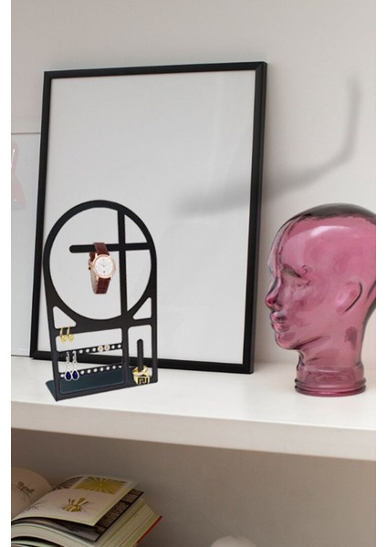 Şık Siyah Takı Düzenleyici ve Organizer, Kolye, Yüzük ve Küpe Standı fırsatları