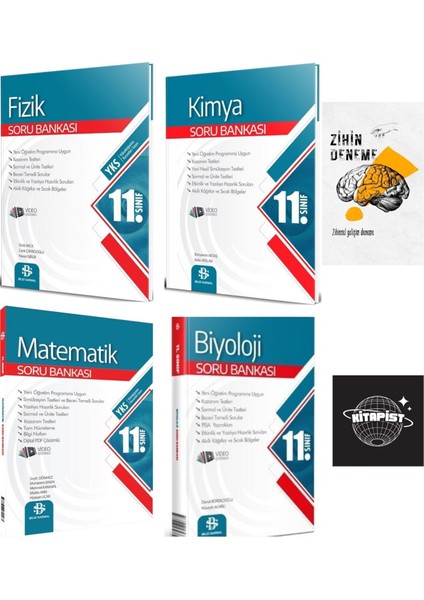 Bilgisarmal 11.sınıf Mat-Fizik-Kimya-Biyoloji Soru Bankası Güncel Baskı+Zihin DENEME-SHÜ-234