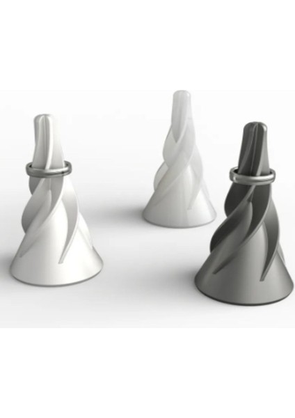 3'lü Yüzük Organizer Seti, Şık ve Pratik, Beyaz ve Siyah Renk Seçenekleriyle