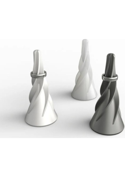 3'lü Yüzük Organizer Seti, Şık ve Pratik, Beyaz ve Siyah Renk Seçenekleriyle modelleri