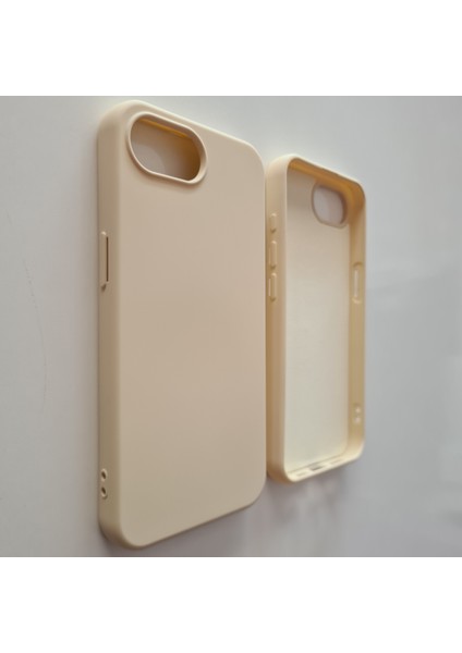 iPhone 16E Uyumlu Lansman Içi Süet Esnek Silikon Kılıf