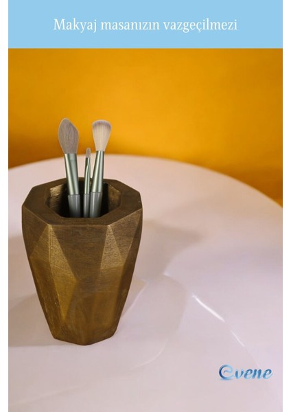 Altın Eskitme Makyaj Organizeri ve Fırçalığı, Şık ve Fonksiyonel Düzenleyici indirimleri