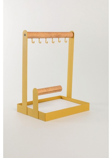 Modern Metal ve Ahşap Takı Düzenleyici, Şık Yüzük ve Kolye Standı modelleri