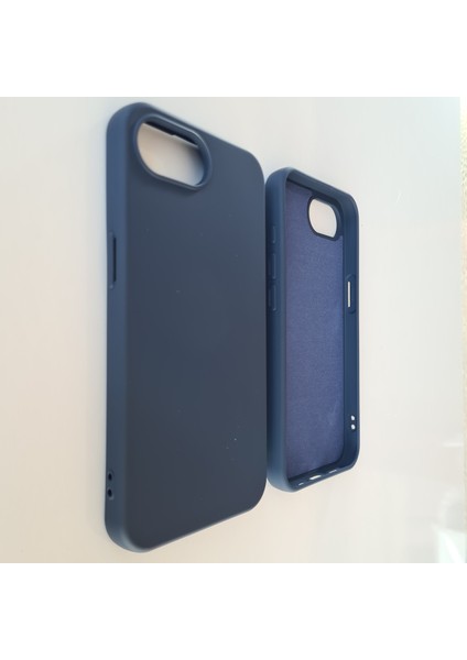 iPhone 16E Uyumlu Lansman Içi Süet Esnek Silikon Kılıf