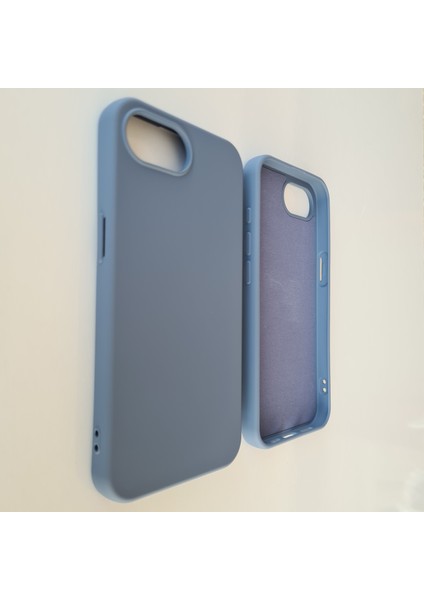 iPhone 16E Uyumlu Lansman Içi Süet Esnek Silikon Kılıf