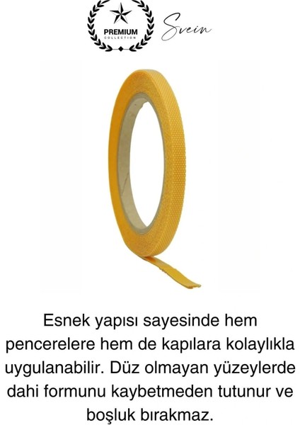 4 mt Güçlü Premium Sineklik Yedek Cırt Bant Pencere Kapı Yapışkanlı Tül Sinek Perdesi Bandı 2 Adet