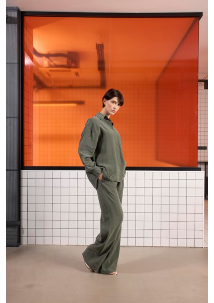 Beli Lastikli Istanbul Cepli Geniş Paça Kadın Pantolon fırsatları