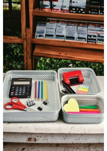 Damla Desenli 3'lü Çok Amaçlı Düzenleyici Sepet Seti, Şık ve Kullanışlı Mükemmel Seçim fiyatları