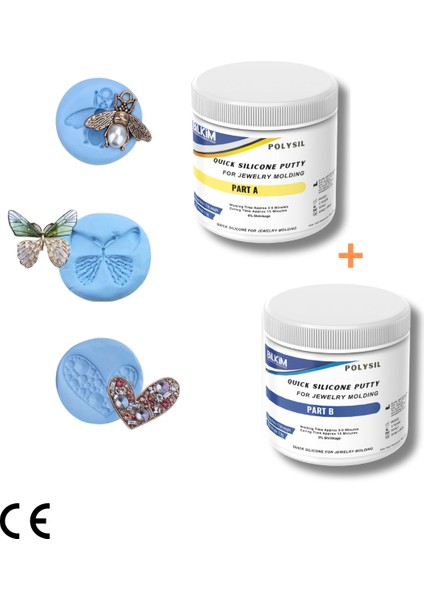 Mücevherat Içın Hızlı Putty Silikon- Kalıplı Sılıkon - Kalıp Macunu - 2* 250 gr