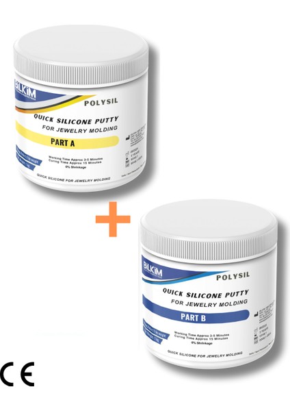 Mücevherat Içın Hızlı Putty Silikon- Kalıplı Sılıkon - Kalıp Macunu - 2* 250 gr