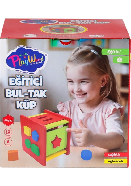 ONY-411 Ahşap Eğitici Bultak Küp -Onyıl Oyuncak