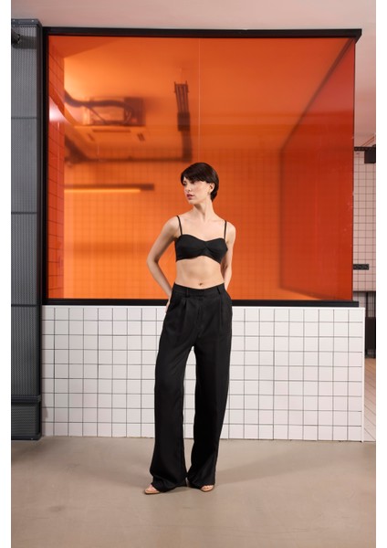 Lastikli Bel Istanbul Cepli Bol Paça Kadın Pantolon modelleri