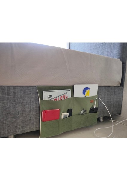 Yatak Yanı Yeşil Kadife Organizer - Şık ve Pratik Saklama Çözümü fiyatları